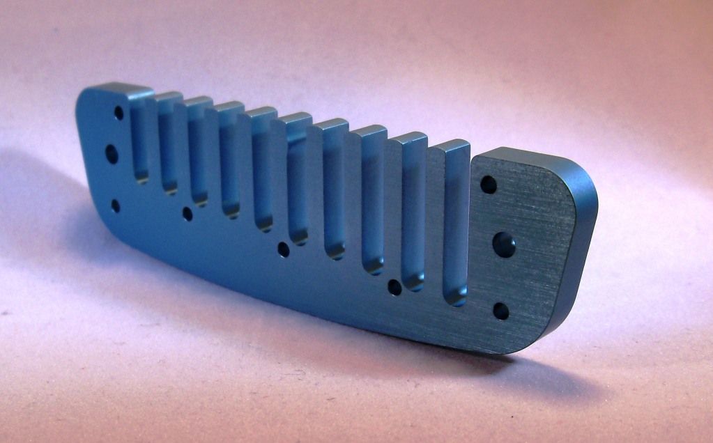 Blue Anodized CNC Milled Aluminum Comb for Hohner Golden Melody Harmonica photo 100_4695.jpg