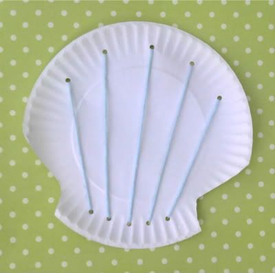 Craft Ideas Yarn on Easy Preschool Craft  Paper Plate Seashell   Crafts   Activities For