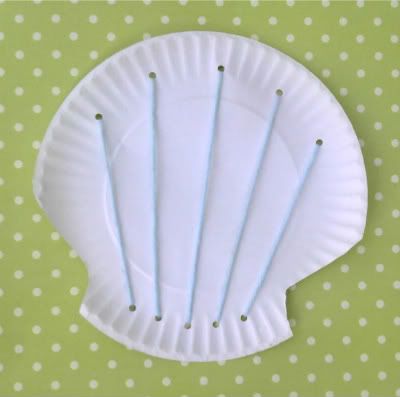 Craft Ideas Yarn on Easy Preschool Craft Paper Plate Seashell Crafts Activities For