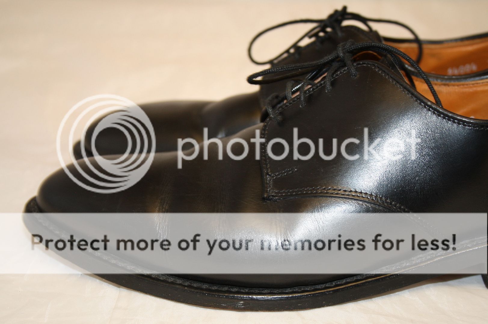 ALLEN EDMONDS USA MODEL HARRISON MENS 9.5 E RICH BLACK LEATHER DRESS 