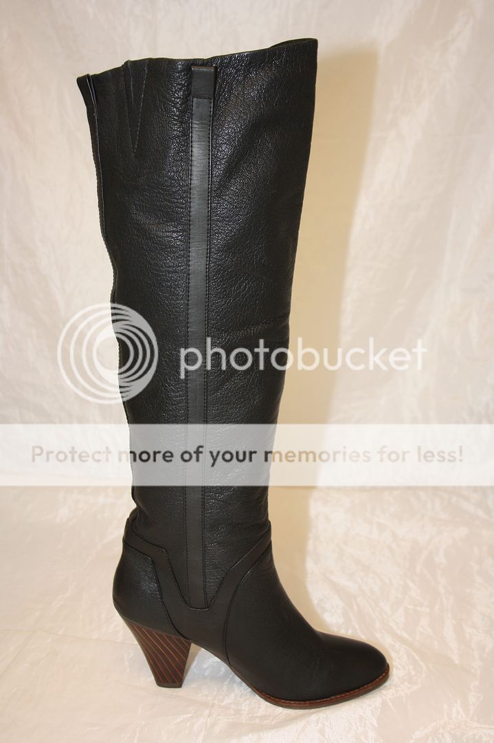 JEFFREY CAMPBELL NEW WOMENS 8 TALL SUPPLE BLACK LEATHER KNEE HIGH 