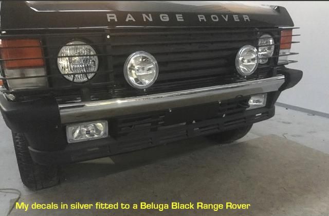 Bonnet /& Tailgate SILVER RTC6465 *** *** Range Rover Classic Decal Set