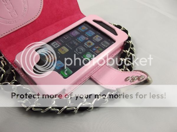 PINK DESIGNER LEATHER CASE COVER FOR IPHONE 4 4S WALLET PURSE BUMPER 