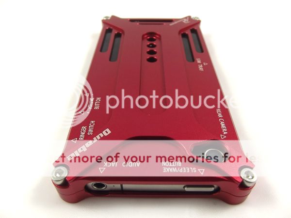 RED DESIGNER METAL ALUMINIUM BUMPER CASE COVER FOR APPLE IPHONE 4 