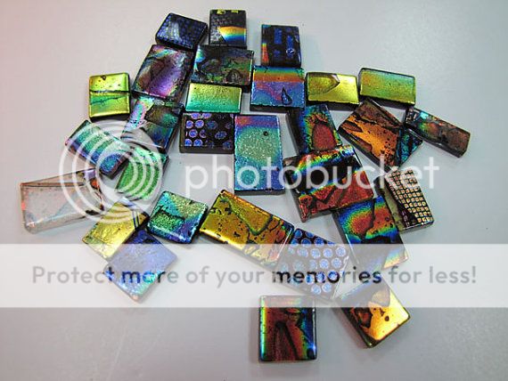 GEMSTONES 96 COE DICHROIC FUSING GLASS   HAND MADE  