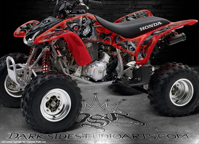Honda 2005 2007 TRX400EX 400EX ATV Graphics Machinehead Red Model