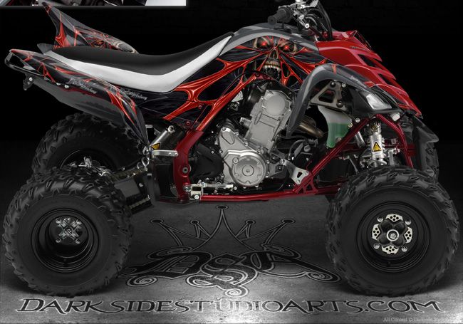 YAMAHA 2006-2012 RAPTOR 700 /"THE DEMONS WITHIN/" GRAPHICS FOR BLACK PARTS WRAP