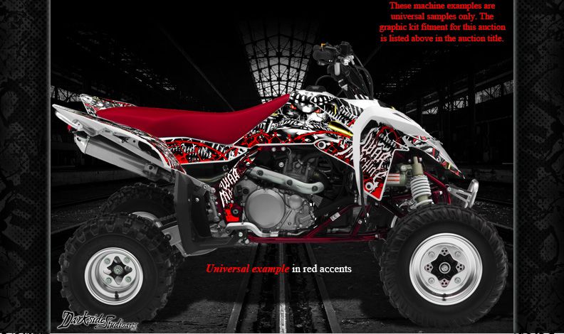 SUZUKI LTR450 LTR450R GRAPHICS WRAP DECAL KIT /"WAR MACHINE/" FITS OEM PARTS RED